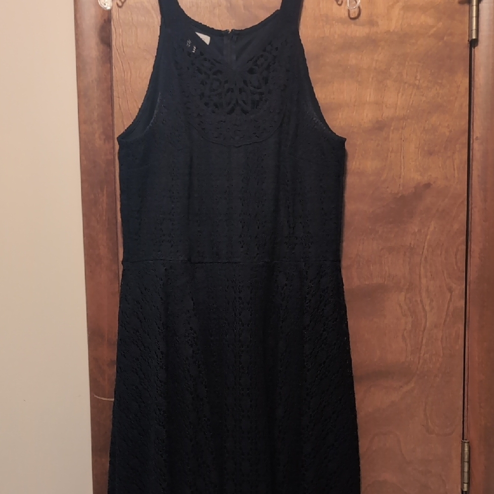 Black Halter Midi Sundress for Cocktail